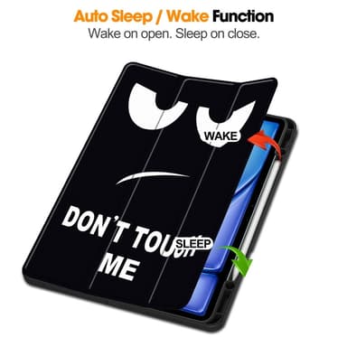 Til iPad Air 13 (2024) Etui Tre-fold Stativ Tablet Cover med Pen Holder - Don't Touch