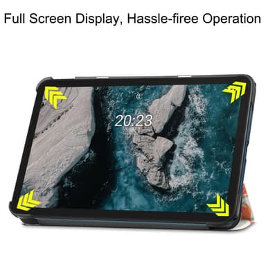 Tabletstativ Slim Fit Cover til Nokia T20 - Sommerfugle