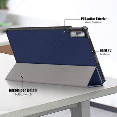 Trifoldet Stativdæksel til Lenovo Tab P11 Pro TB-J706F - Blå