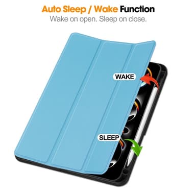 Til iPad Pro 11 (2024) Etui Tre-fold Stativ Tablet Cover med Pen Holder