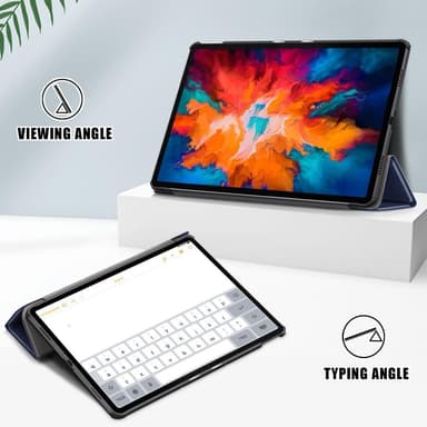 Trifoldet Stativdæksel til Lenovo Tab P11 Pro TB-J706F - Blå