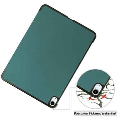 Til iPad Air 11 (2024) Etui Tre-fold Stativ Tablet Cover - Grøn