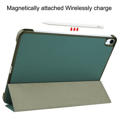 Til iPad Air 11 (2024) Etui Tre-fold Stativ Tablet Cover - Grøn