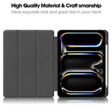 Til iPad Pro 11 (2024) Etui Tre-fold Stativ Tablet Cover med Pen Holder
