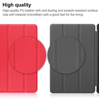 Nokia T21 Tri-fold Stand Wake/Sleep Cover Tablet-etui - Rød