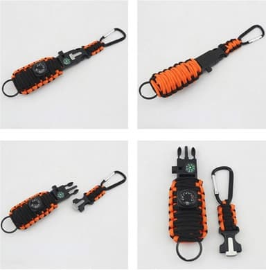 Survival kit med 12 tilbehør - Orange