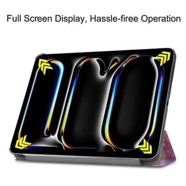 Til iPad Pro 11 (2024) Etui Tre-fold Stativ Tablet Cover - Galaxy