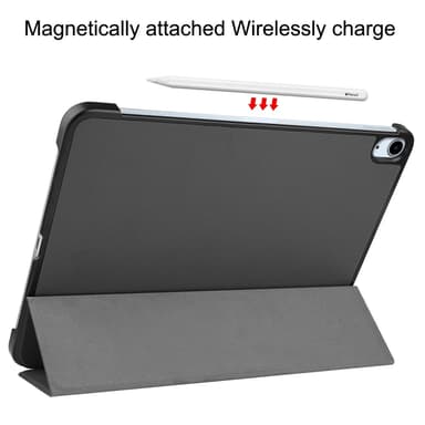 Til iPad Air 13 (2024) Etui Tre-fold Stativ Tablet Cover - Grå