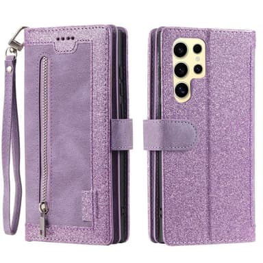 Til Samsung Galaxy S25 Ultra 5G Etui med Lynlåslomme og 9 Kortlommer