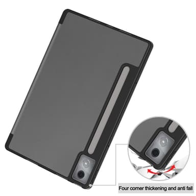 Til Lenovo Idea Tab Pro Case Tri-Fold Stand Cover med Pen Holder - Grå