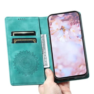 Til Samsung Galaxy S25 tegnebogscover Cover Shell Mandala Blomstermønster