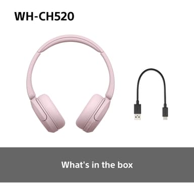 Sony WH-CH520 trådløse on-ear høretelefoner (pink)