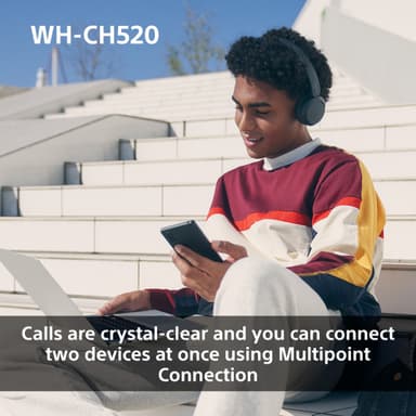 Sony WH-CH520 trådløse on-ear høretelefoner (beige)