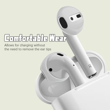 Silikone ørehætter cover til AirPods 1/2 generation Hvid