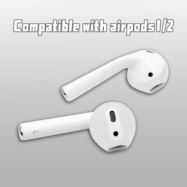 Silikone ørehætter cover til AirPods 1/2 generation Hvid