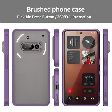 SKALO Nothing Phone (3a) 5G Color Bumper Frosted Cover - Lilla