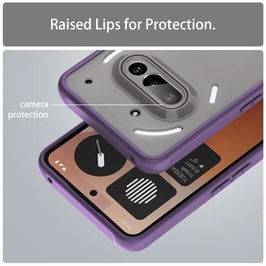 SKALO Nothing Phone (3a) 5G Color Bumper Frosted Cover - Lilla