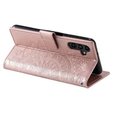 SKALO Samsung A36 5G Mandala Flip Cover - Rosa guld