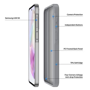 DUX DUCIS Samsung A56 5G Yind Series Cover - Grå