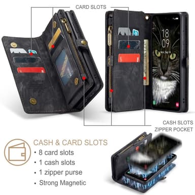 CaseMe Samsung A36 5G 008 BIg Wallet 2in1 Magnet Flip Cover - Sort