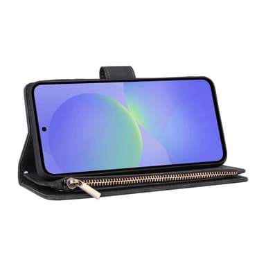 SKALO Samsung A36 5G Zipper PU-læder Flip Cover - Sort
