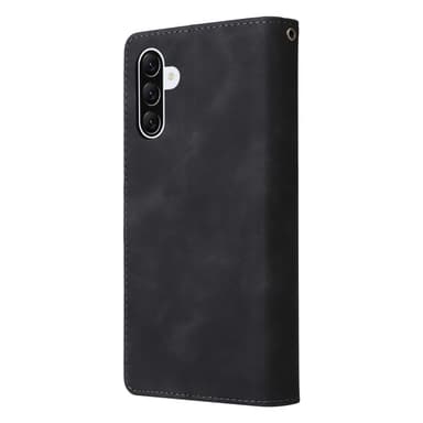 SKALO Samsung A36 5G Zipper PU-læder Flip Cover - Sort