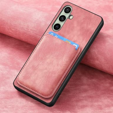 SKALO Samsung A36 5G PU-læder magnetisk kortholder Cover - Pink