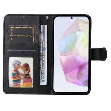 SKALO Samsung A56 5G PU-læder Flip Cover - Sort