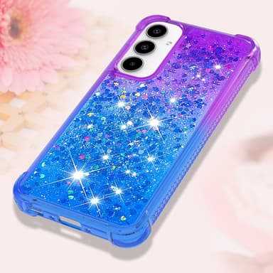 SKALO Samsung A36 5G Kviksand Glitter Cover - Lilla-Blå