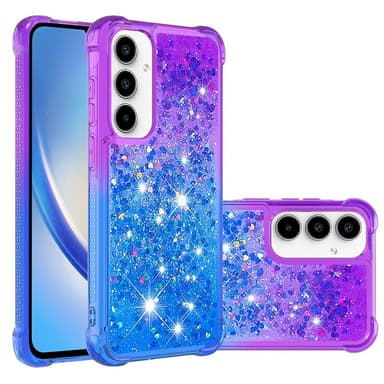 SKALO Samsung A36 5G Kviksand Glitter Cover - Lilla-Blå