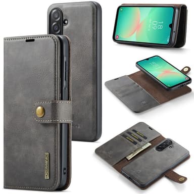DG MING Samsung A26 5G 2-i-1 Magnet Flip Cover - Grå