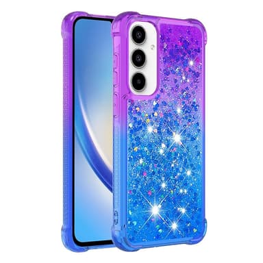 SKALO Samsung A36 5G Kviksand Glitter Cover - Lilla-Blå