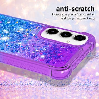SKALO Samsung A36 5G Kviksand Glitter Cover - Lilla-Blå