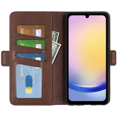 SKALO Samsung A26 5G Premium ID Flip Cover - Brun
