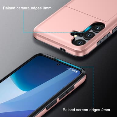 SKALO Samsung A36 5G Armor Kortholder Cover - Sort