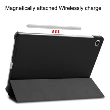 Trifoldet stativetui til Samsung Galaxy Tab S6 Lite - Sort