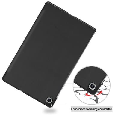 Trifoldet stativetui til Samsung Galaxy Tab S6 Lite - Sort