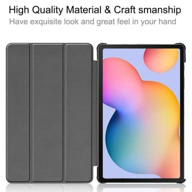 Trifoldet stativetui til Samsung Galaxy Tab S6 Lite - Sort