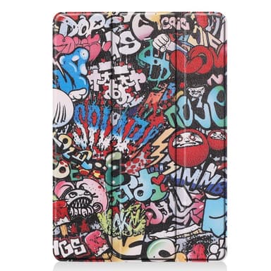 Apple iPad 10.2 Trifoldet Stativ Tablet-Taske - Graffiti Mønster