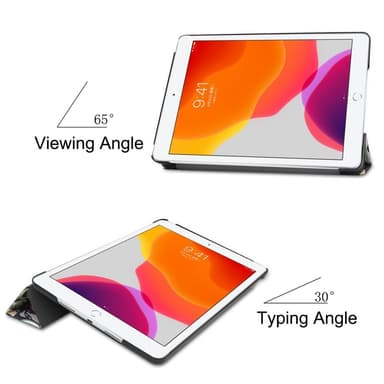 Apple iPad 10.2 Trifoldet Stativ Tablet-Taske - Graffiti Mønster