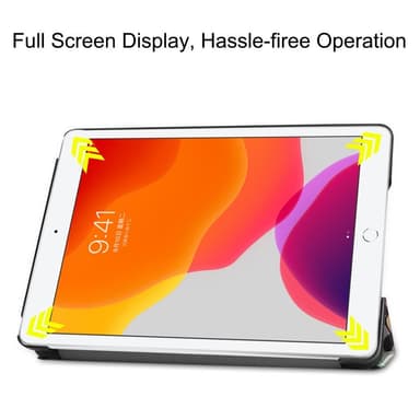 Apple iPad 10.2 Trifoldet Stativ Tablet-Taske - Graffiti Mønster
