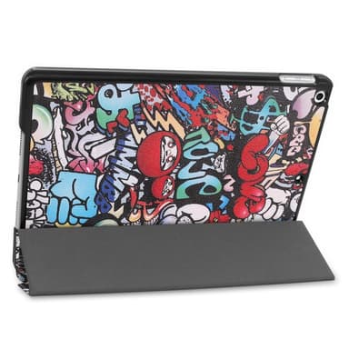 Apple iPad 10.2 Trifoldet Stativ Tablet-Taske - Graffiti Mønster