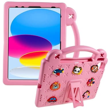 Apple iPad 10.9 2022 Gen 10 Stødsikker EVA-skumstativskal - Lyserød
