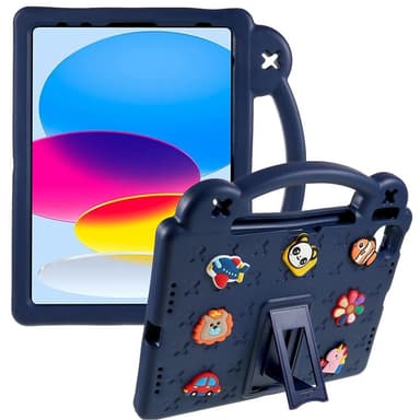 Apple iPad 10.9 2022 Gen 10 Stødsikker EVA-skumstativskal - Marineblå