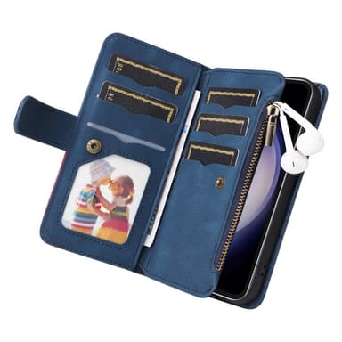KT Multifunktion Series-5 Til Samsung Galaxy S23 FE Telefontaske - Blå