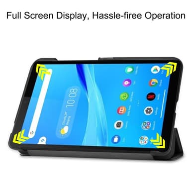 Mønster Trifoldet Stativbetræk Lenovo Tab M7 (1 Gen) - Sort