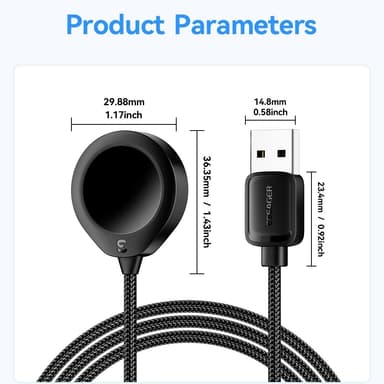 ESSAGER For A Watch USB Kabel Magnetisk ABS Vanddråbeform Trådløs oplader