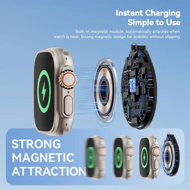 ESSAGER For A Watch USB Kabel Magnetisk ABS Vanddråbeform Trådløs oplader