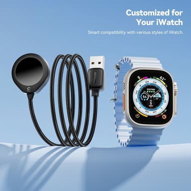 ESSAGER For A Watch USB Kabel Magnetisk ABS Vanddråbeform Trådløs oplader