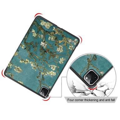 Til iPad Pro 11 2021/2020 Trifoldet stativ-tabletetui - Blossom